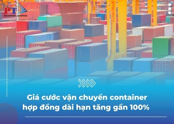 Giá cước vận chuyển container hợp đồng dài hạn tăng gần 100% - Xeneta